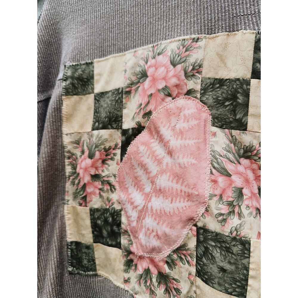 Upcycled Botanical Shirt | Button Up Floral Cyanotype Shirt